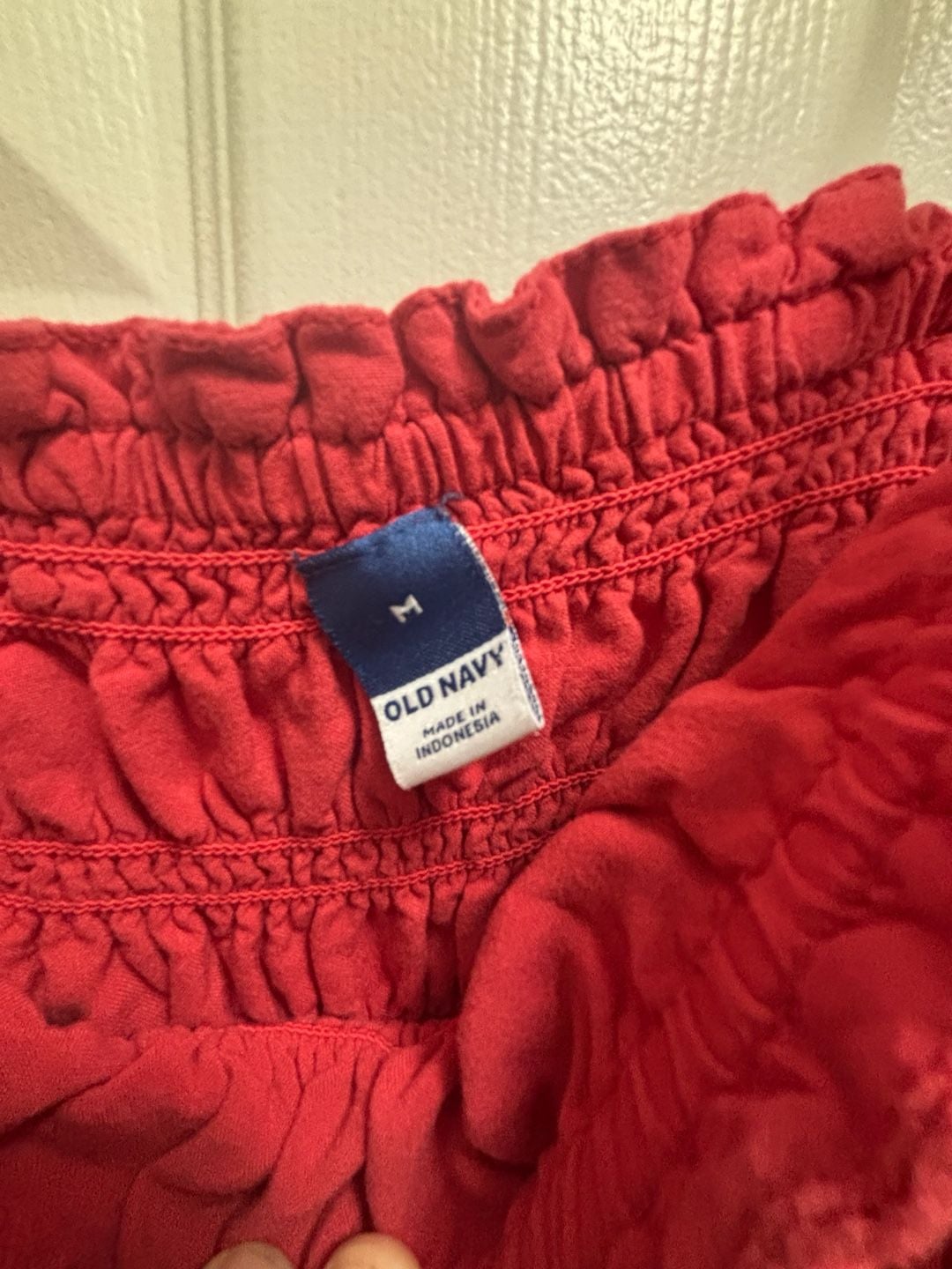 Old Navy Smocked Maxi Dress Size M Red Strappy Sleeveless 3