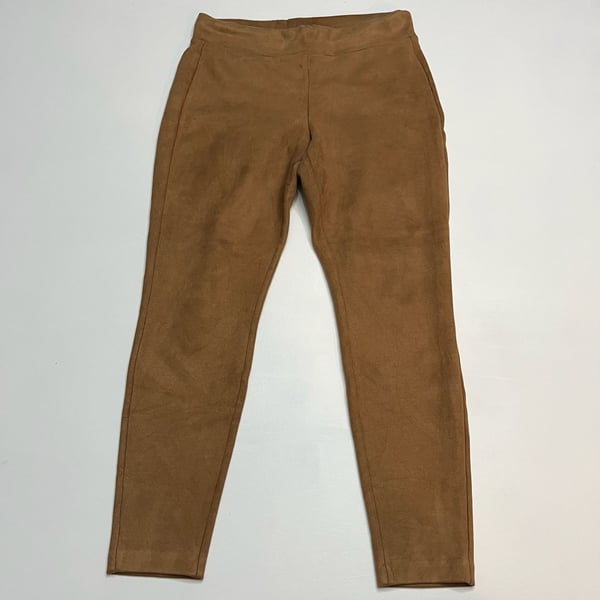 Brooks Brothers Faux Suede Leggings Size 8 Brown Pull On Skinny Pants