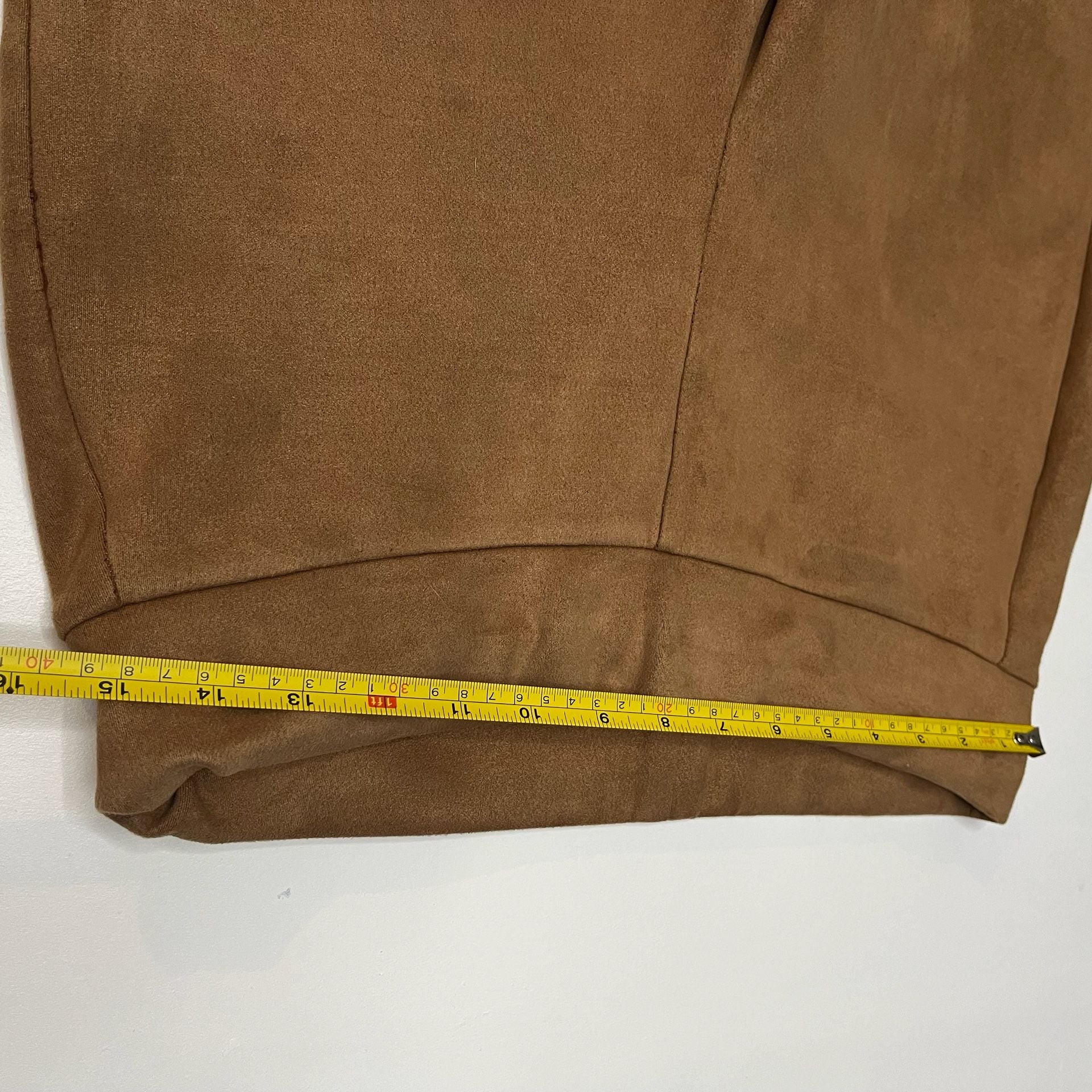 Brooks Brothers Faux Suede Leggings Size 8 Brown Pull On Skinny Pants 4