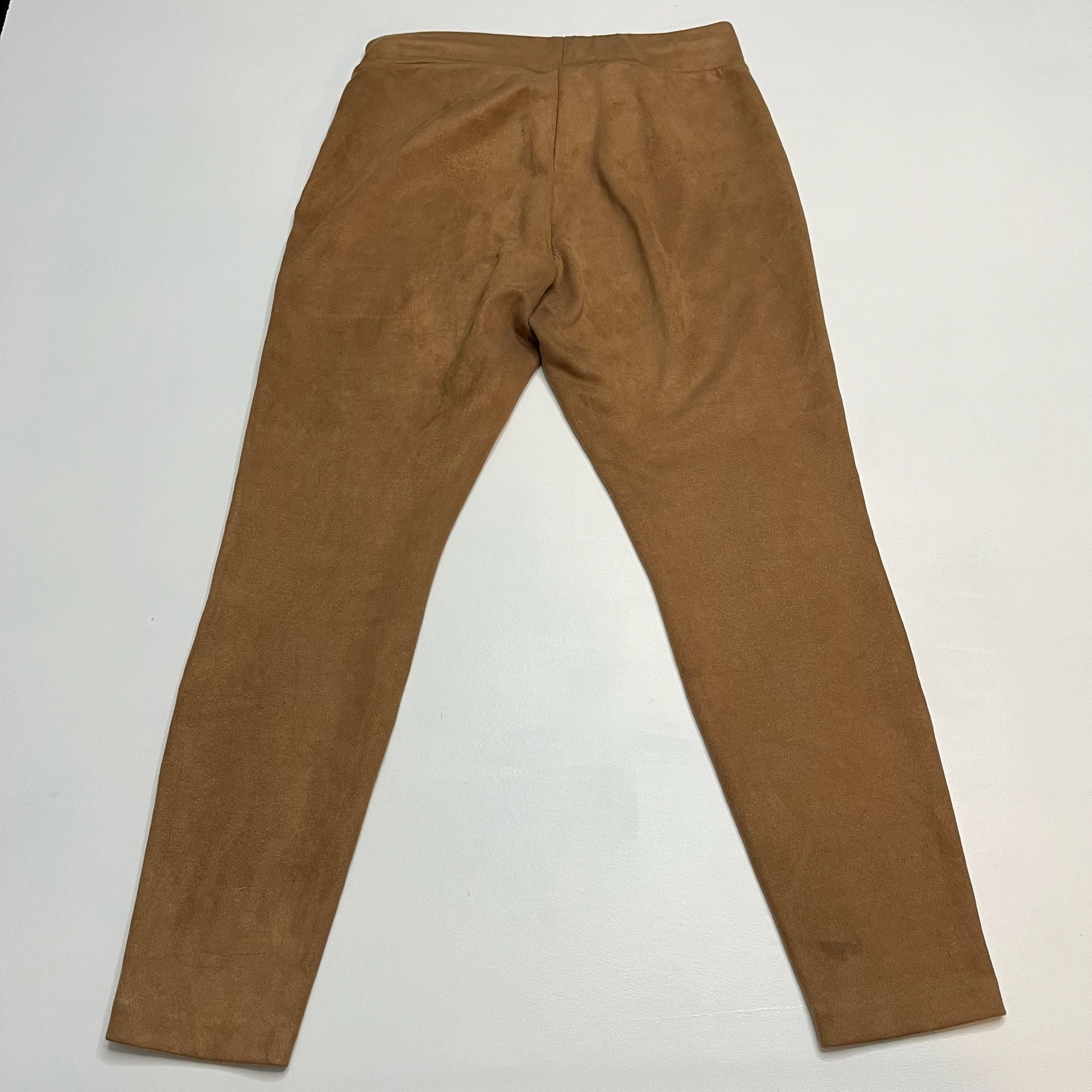 Brooks Brothers Faux Suede Leggings Size 8 Brown Pull On Skinny Pants 7