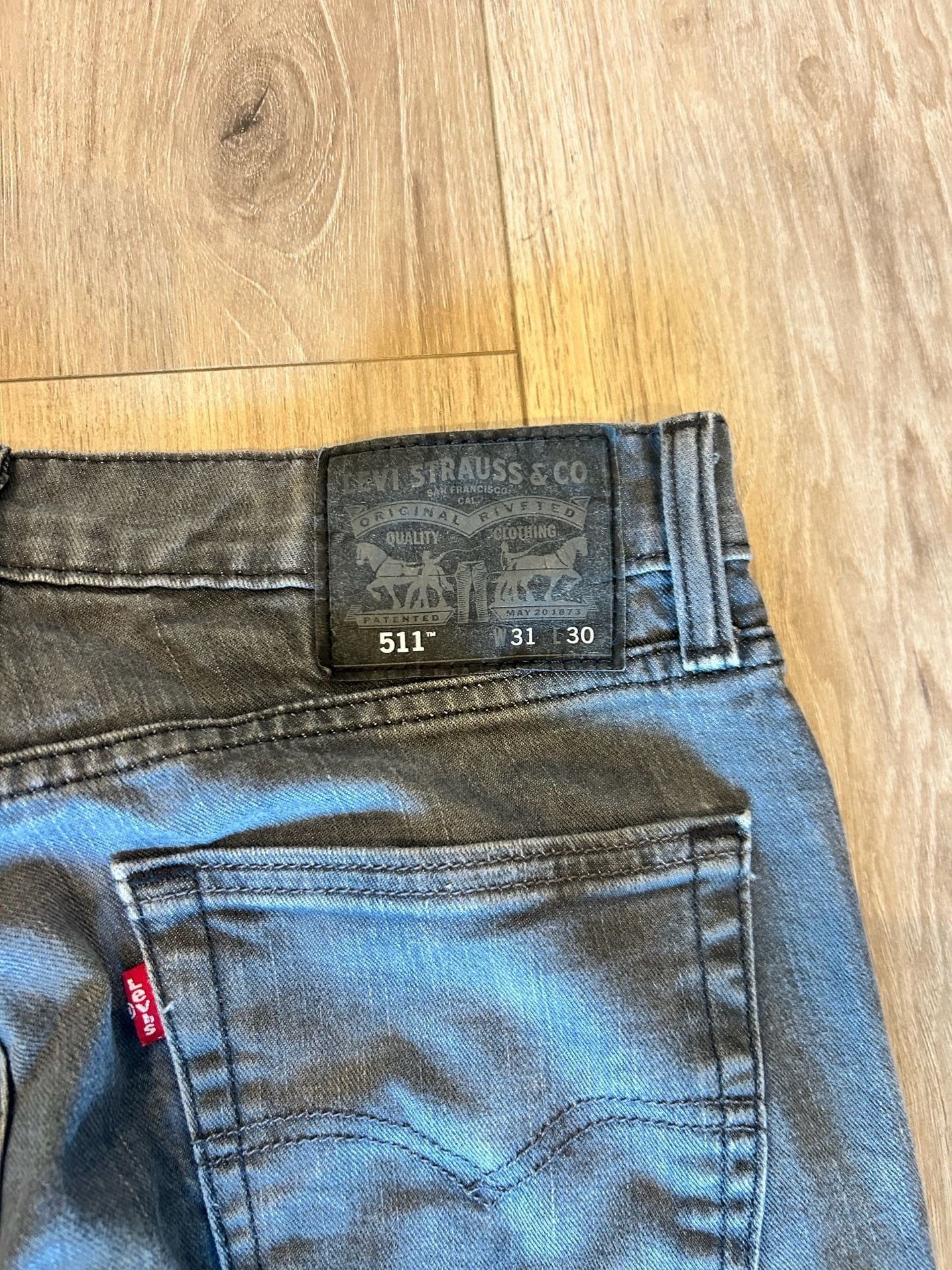 Levi's 511 Slim Jeans 31 x 30 Gray Denim 8