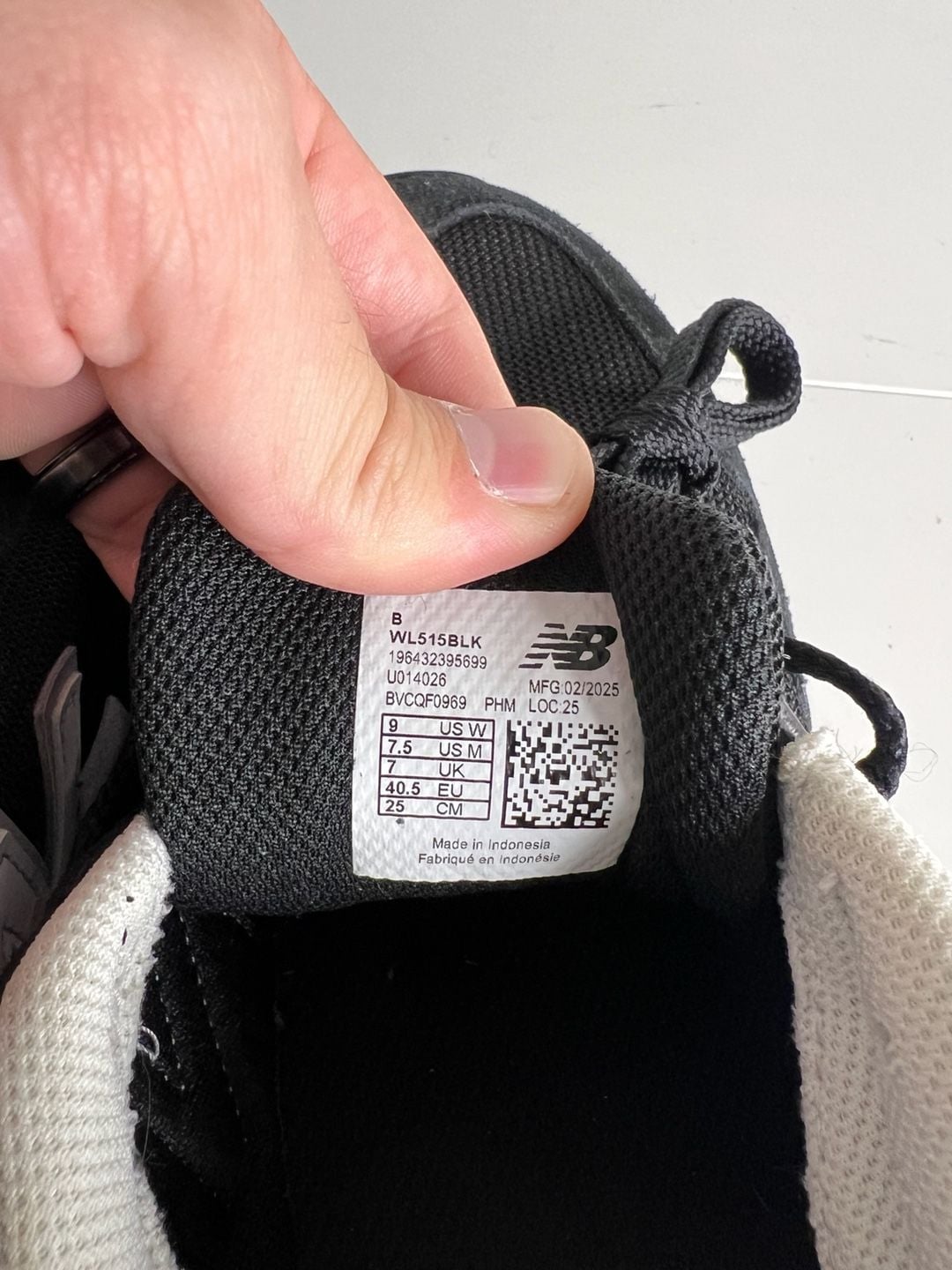 New Balance 515 Black White Sneakers 9