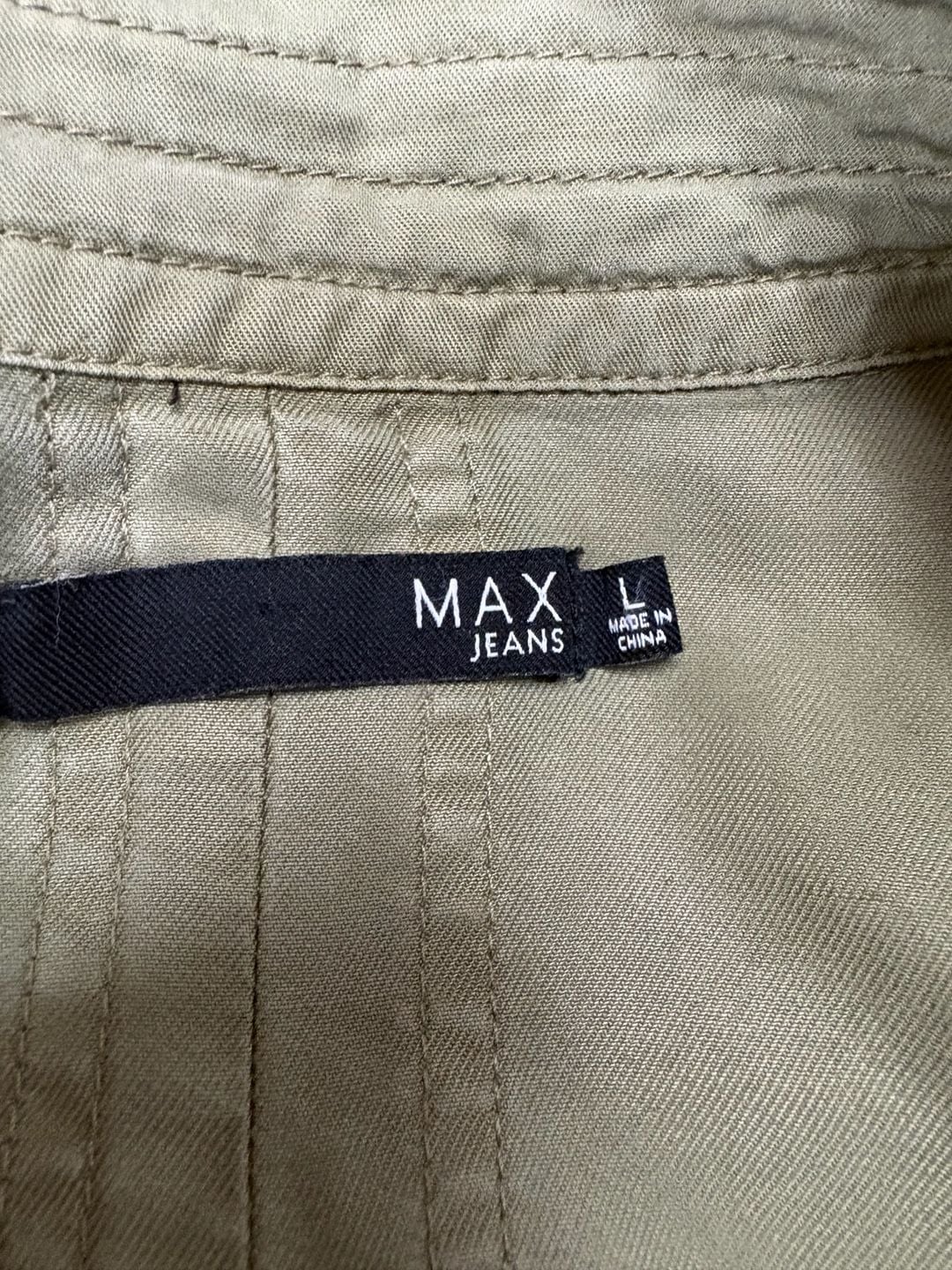 Max Jeans Olive Green Utility Jacket Great Layering piece 6