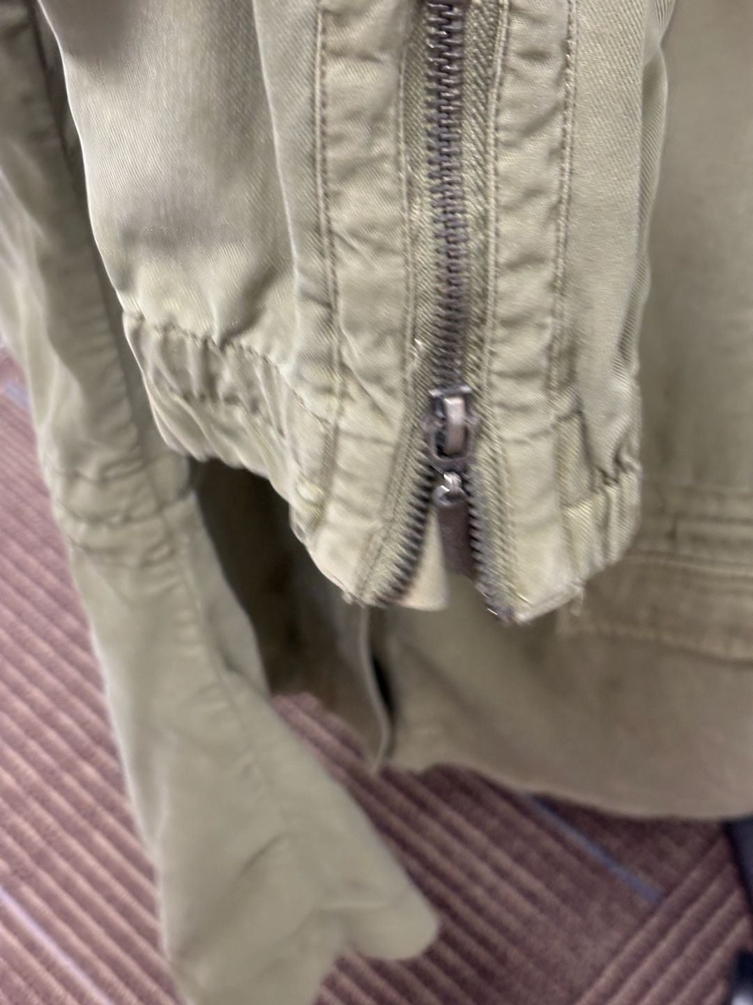 Max Jeans Olive Green Utility Jacket Great Layering piece 7