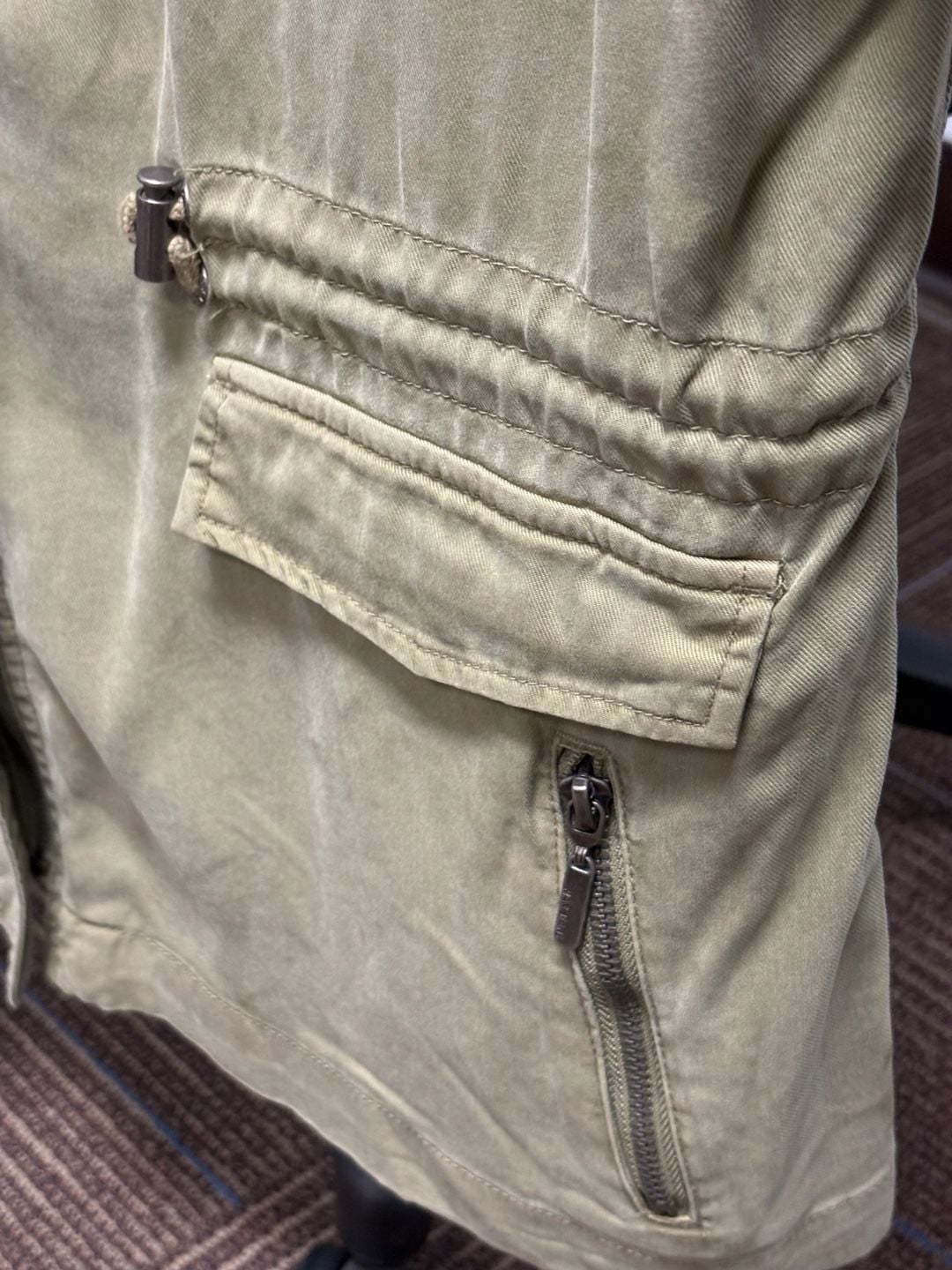 Max Jeans Olive Green Utility Jacket Great Layering piece 8
