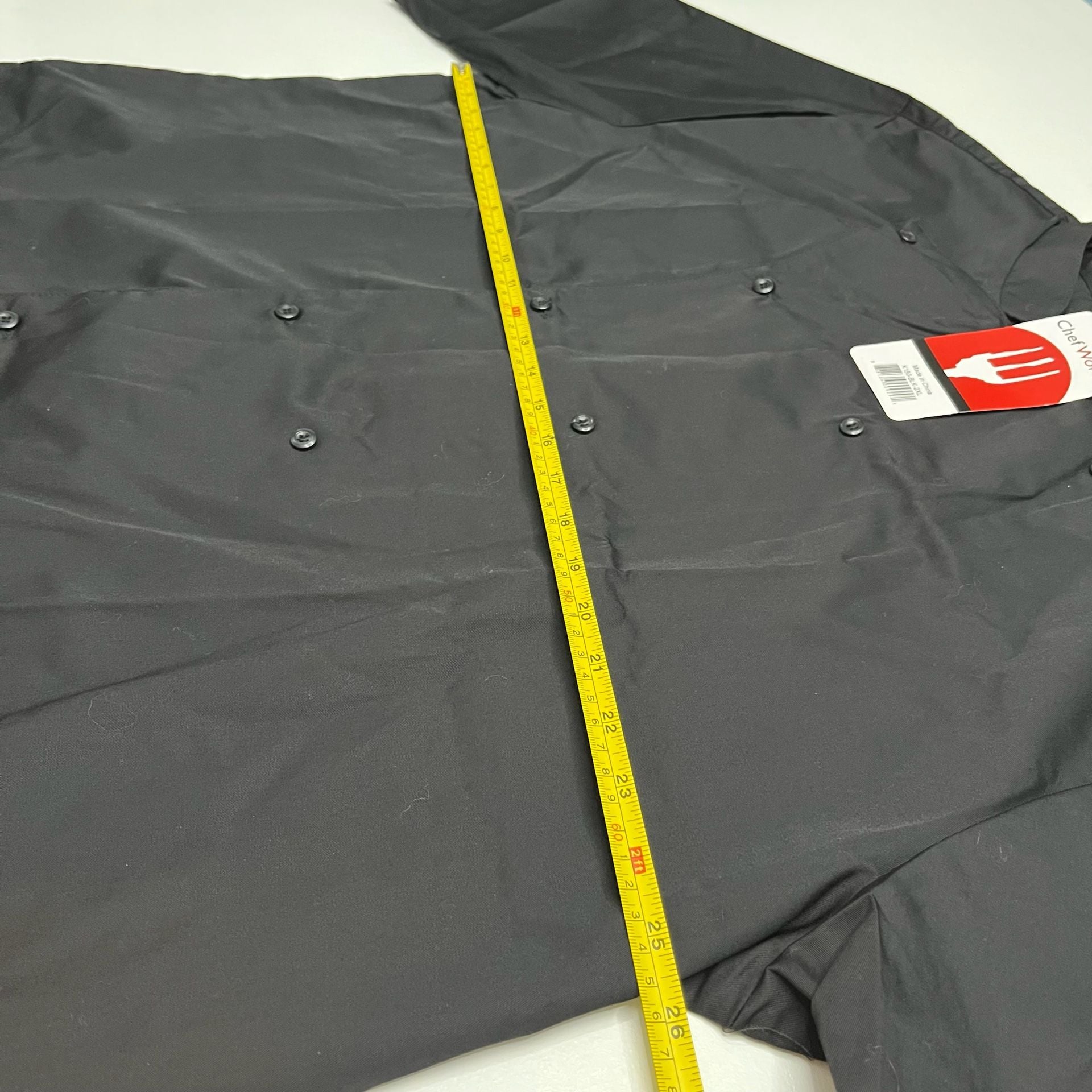 Chef Works Chef Coat Size 2XL Black Short Sleeve 4