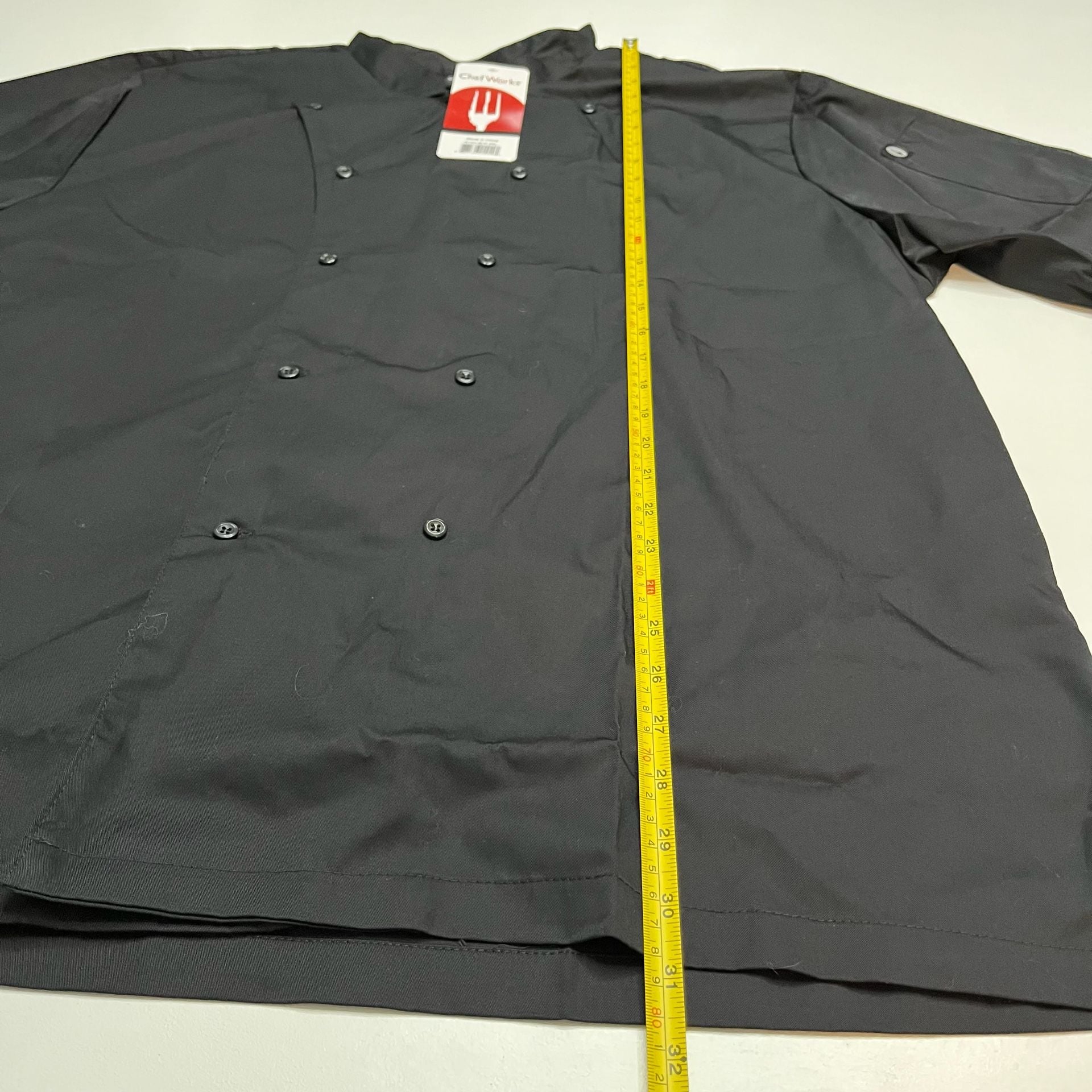 Chef Works Chef Coat Size 2XL Black Short Sleeve 5