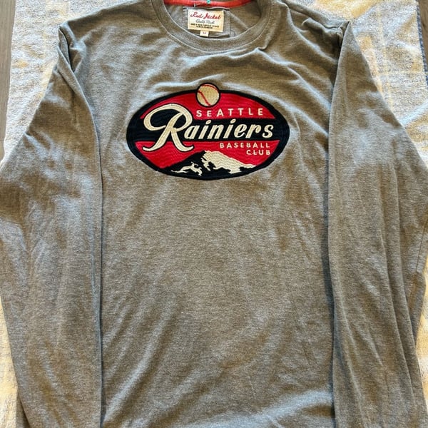 Red Jacket Seattle Rainiers Long Sleeve T-Shirt Size M Gray