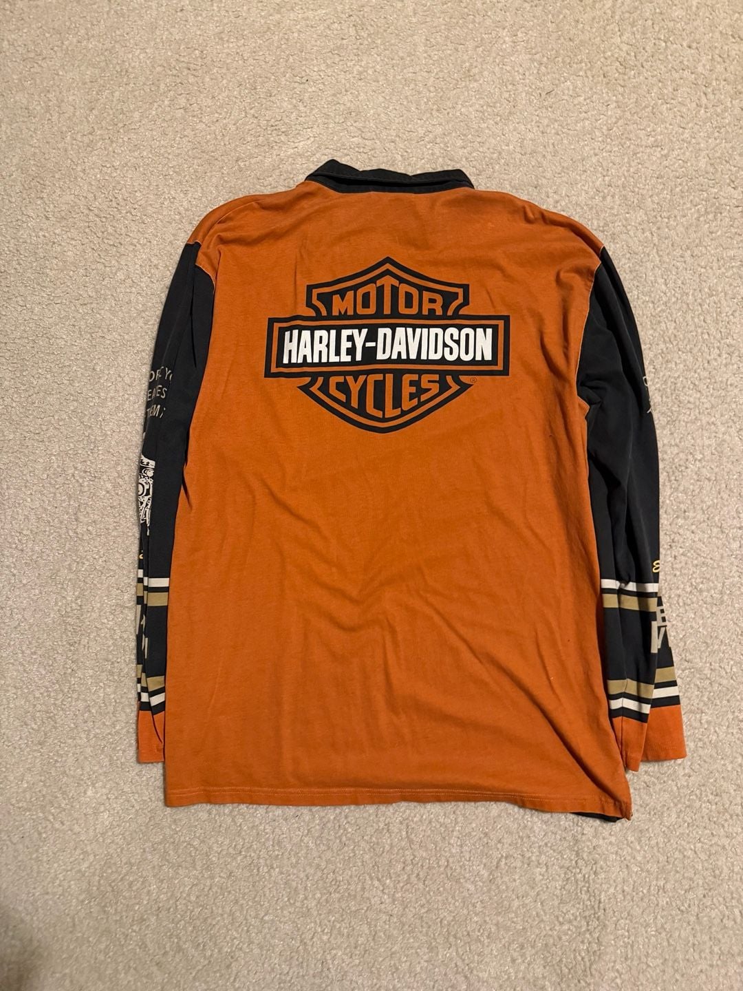 Harley Davidson Long Sleeve 1/4 Zip Shirt 7