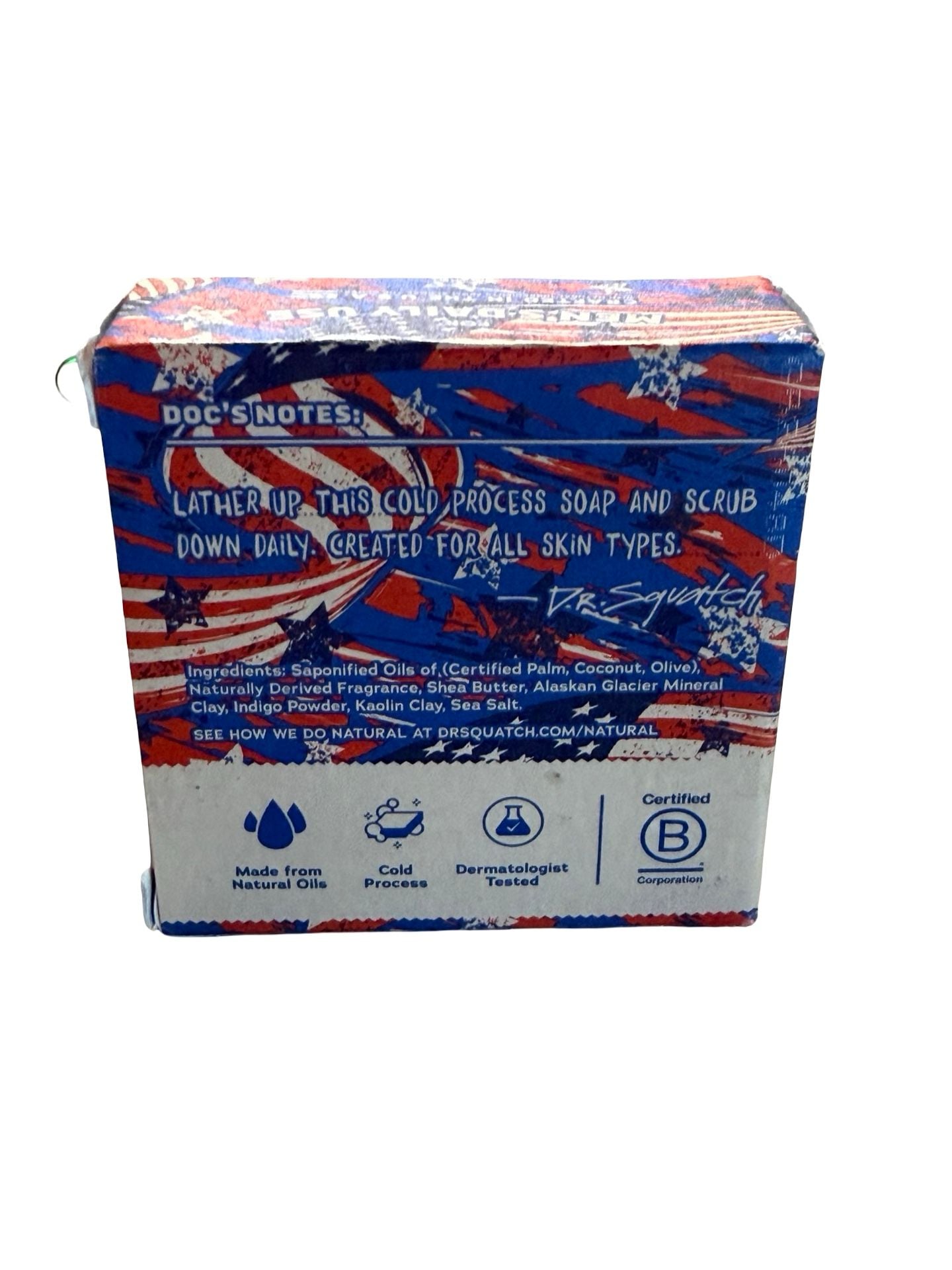Dr. Squatch Freedom Fresh/Fresh Falls Limited Edition Soap 5 oz Bars Lot Of 3 9