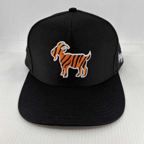 Waggle The GOAT Snapback Hat Black Tiger Stripe Golf Cap New Without Tags