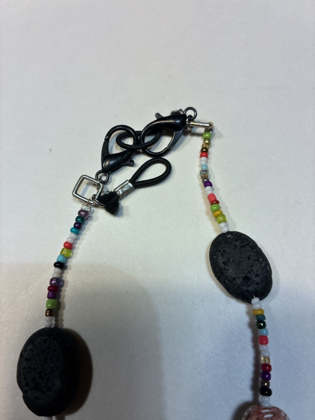 Unbranded Bohemian Multicolor Glass Seed And Lava Stone Bead Necklace 7
