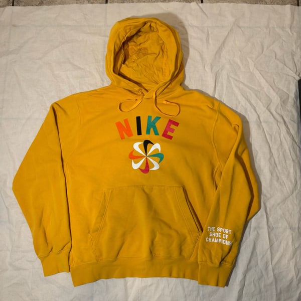 Nike Pinwheel Evolution Hoodie Yellow Size Medium
