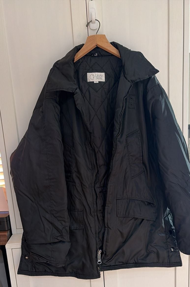 Lion Apparel Winter Jacket Size XL Black Quilted Insulated Parka Coat 2