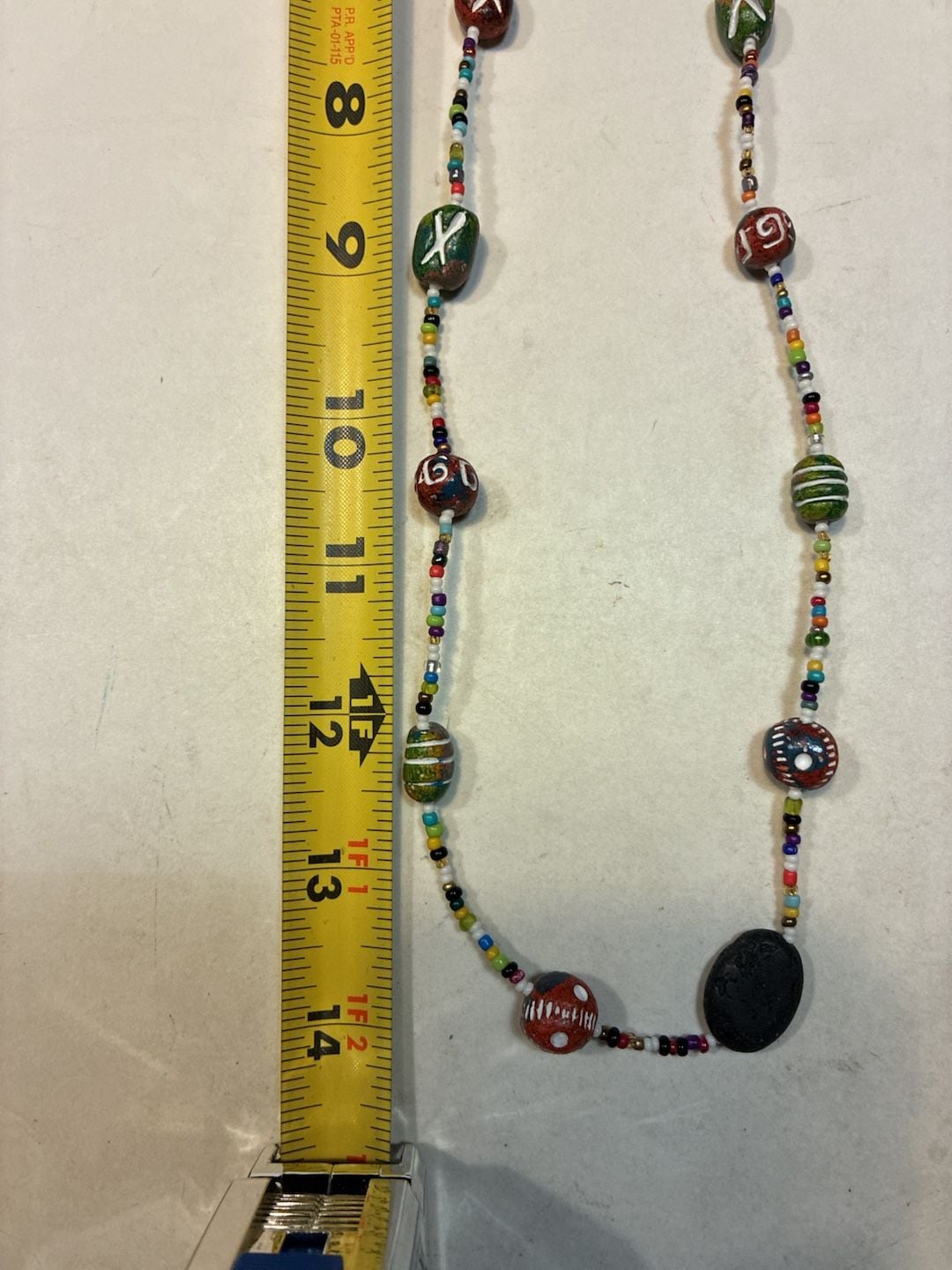 Unbranded Bohemian Multicolor Glass Seed And Lava Stone Bead Necklace 8