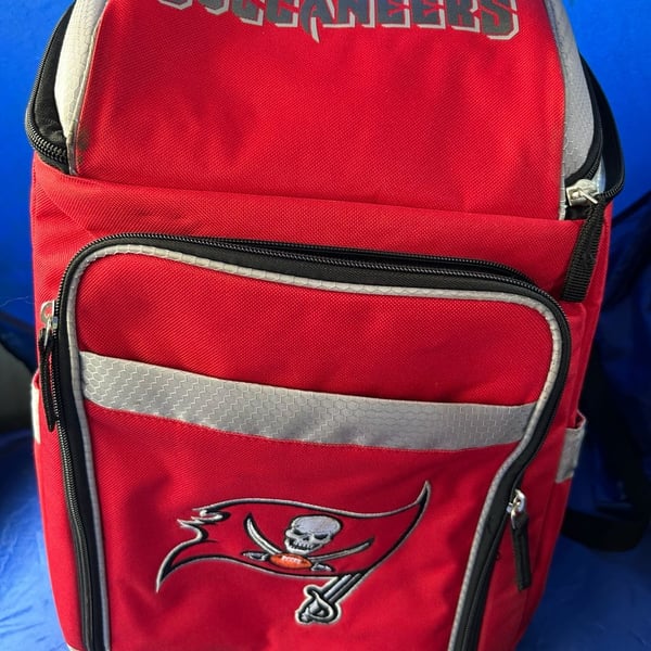 NFL Tampa Bay Buccaneers 32 Can Backpack Cooler Red