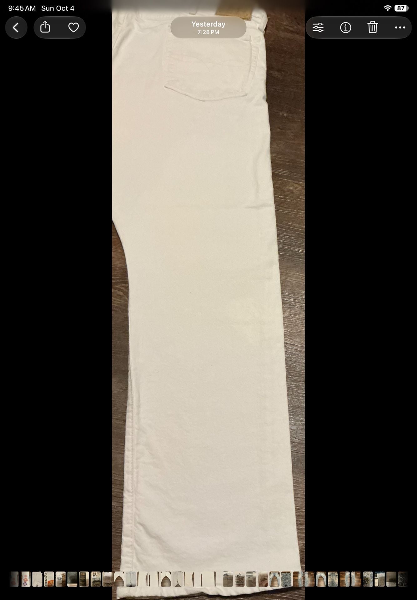 Polo Ralph Lauren Varick Slim Straight White Jeans 10