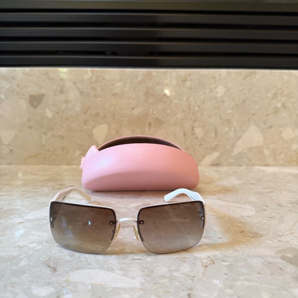 Juicy Couture Fluffy/S Sunglasses White Gold Rhinestone Size 56-16