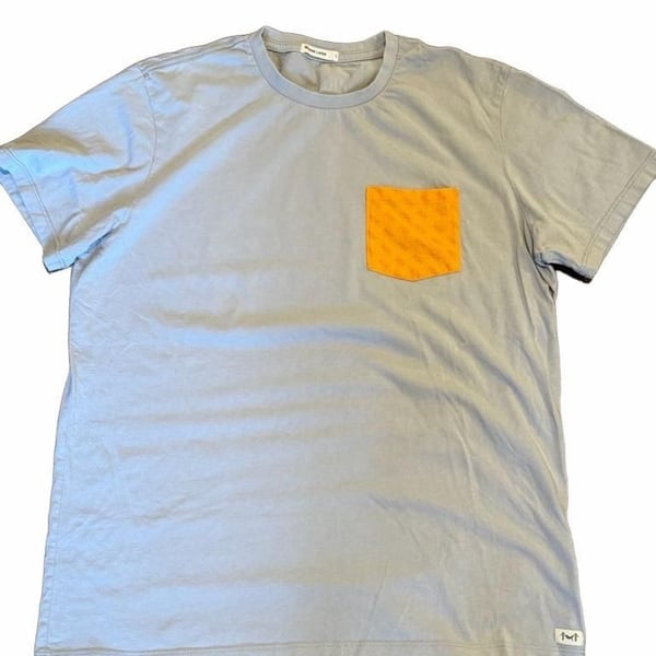 Marine Layer DNA Pocket T-Shirt Size L Light grey 