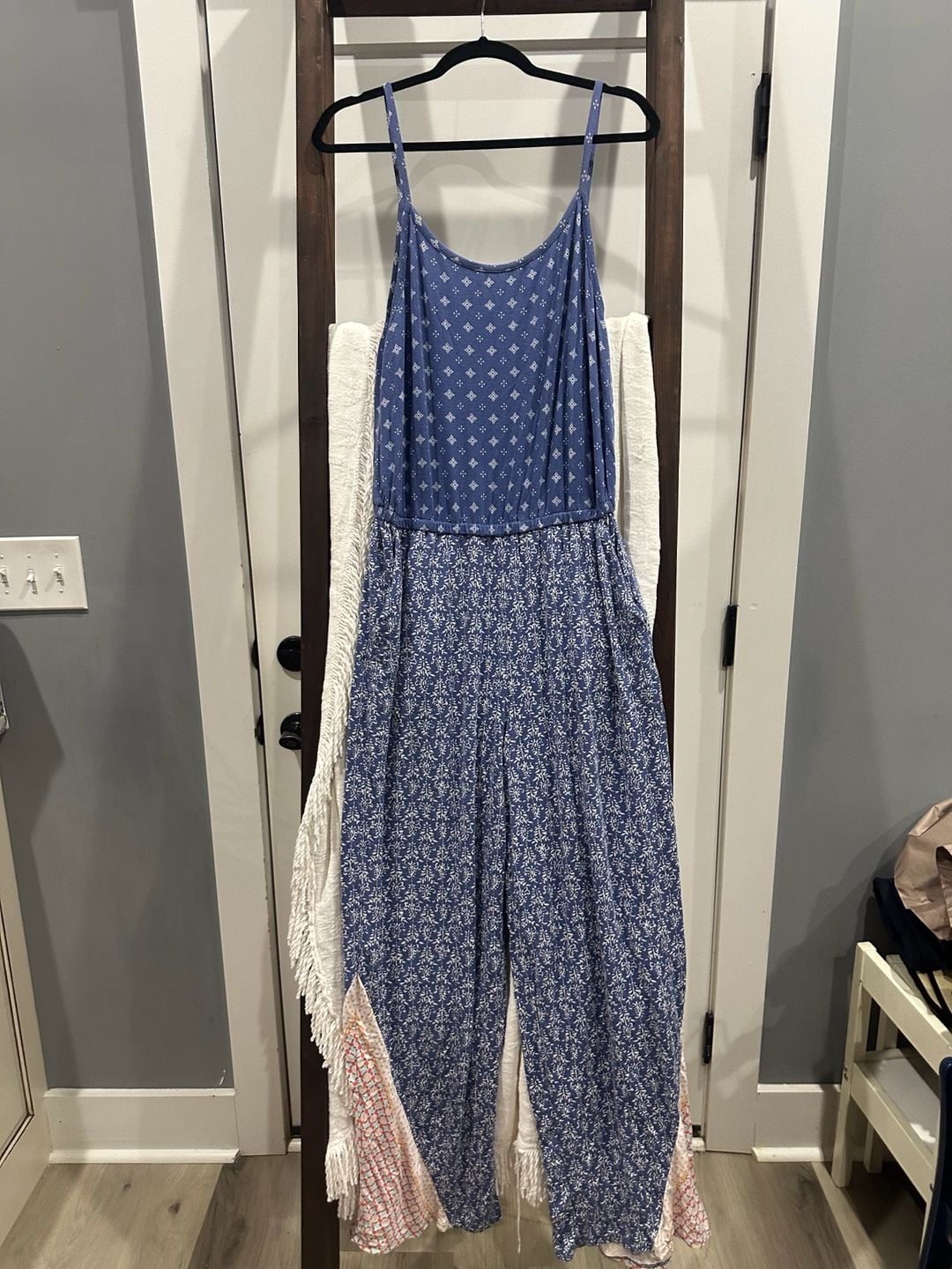 Matilda Jane Let's Go Together Open Road Jumpsuit Size M 2