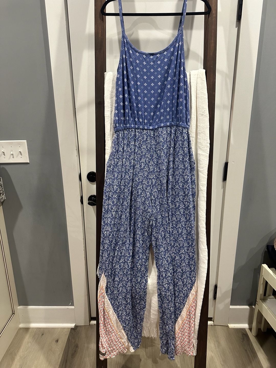 Matilda Jane Let's Go Together Open Road Jumpsuit Size M 5
