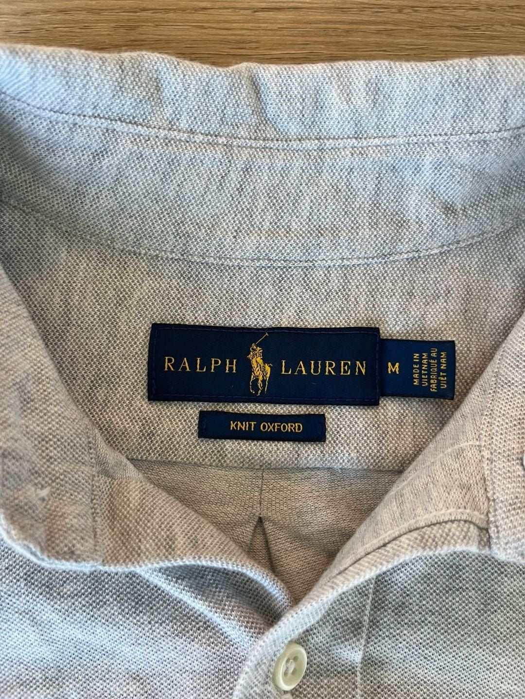 Ralph Lauren, Knit Oxford Button Down, Business Casual, Heathered Gray, M 5