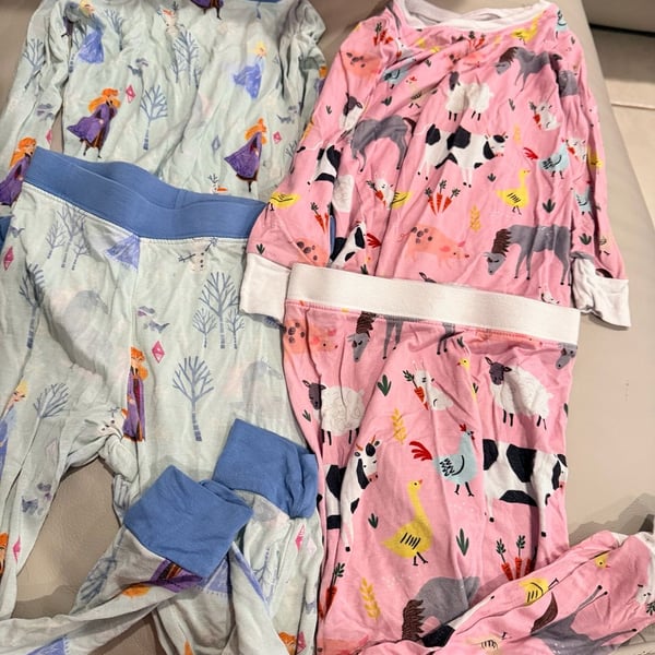 Little Sleepies Pajamas Set 18-24 Months Farm Animal Disney Frozen Print