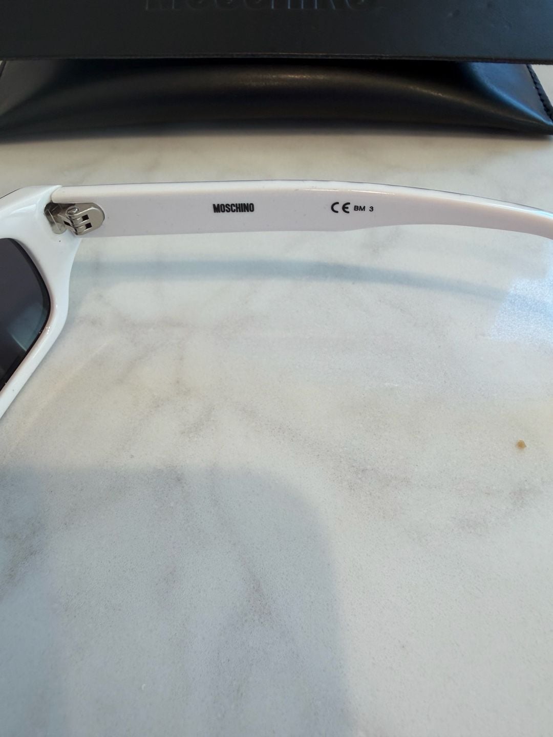Moschino MOS047/S Sunglasses Size 53-19-135 White Black Brushstroke 6