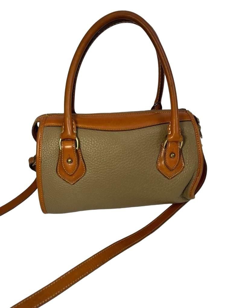 Dooney & Bourke Vintage All Weather Leather Taupe Satchel Crossbody Bag 8