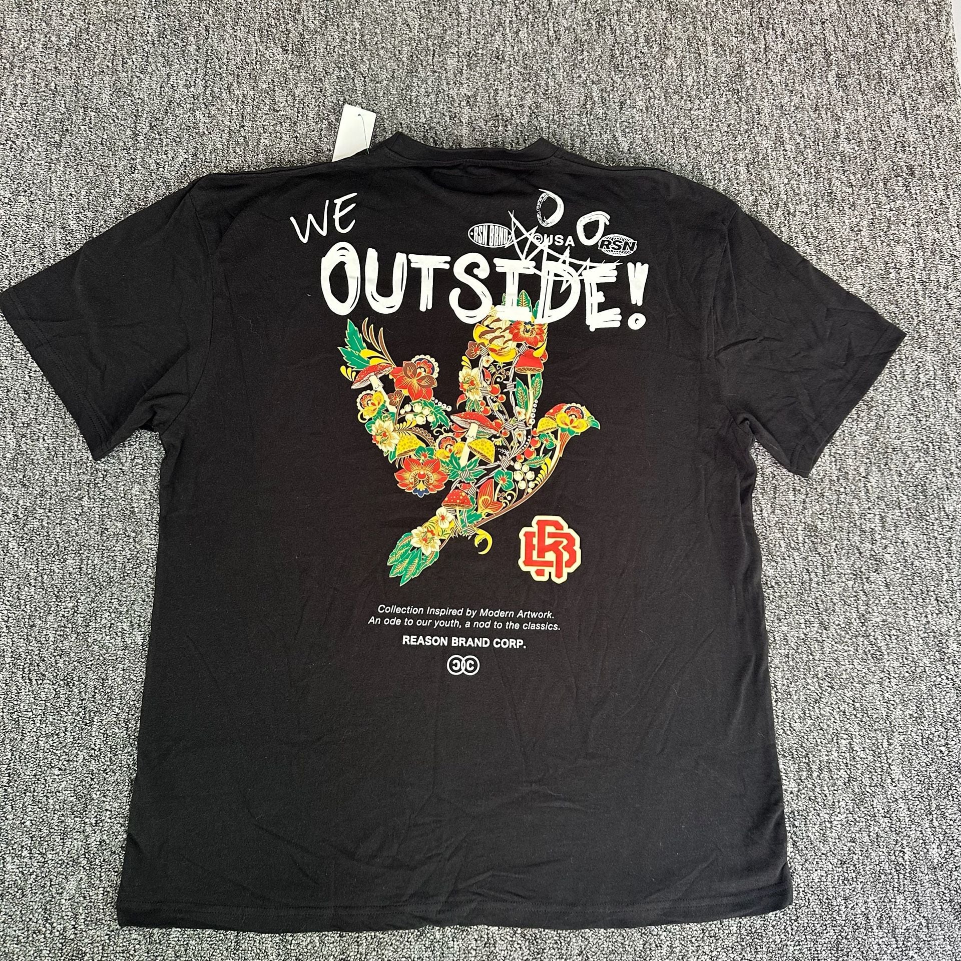Reason Men’s T-shirt We Outside Graphic Size XL Black 11