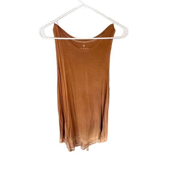 American Eagle Outfitters Soft & Sexy AEO Tank Size M Brown Sleeveless