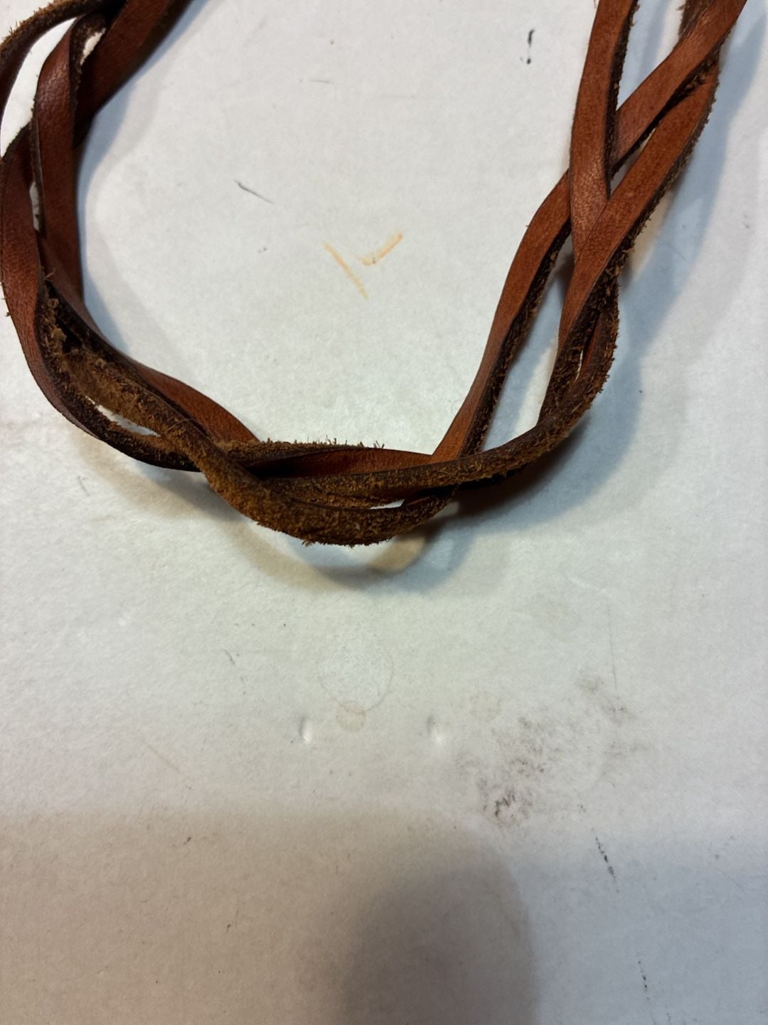 Unbranded Brown Braided Leather Strap Snap Closure 7 Inches Brown 4