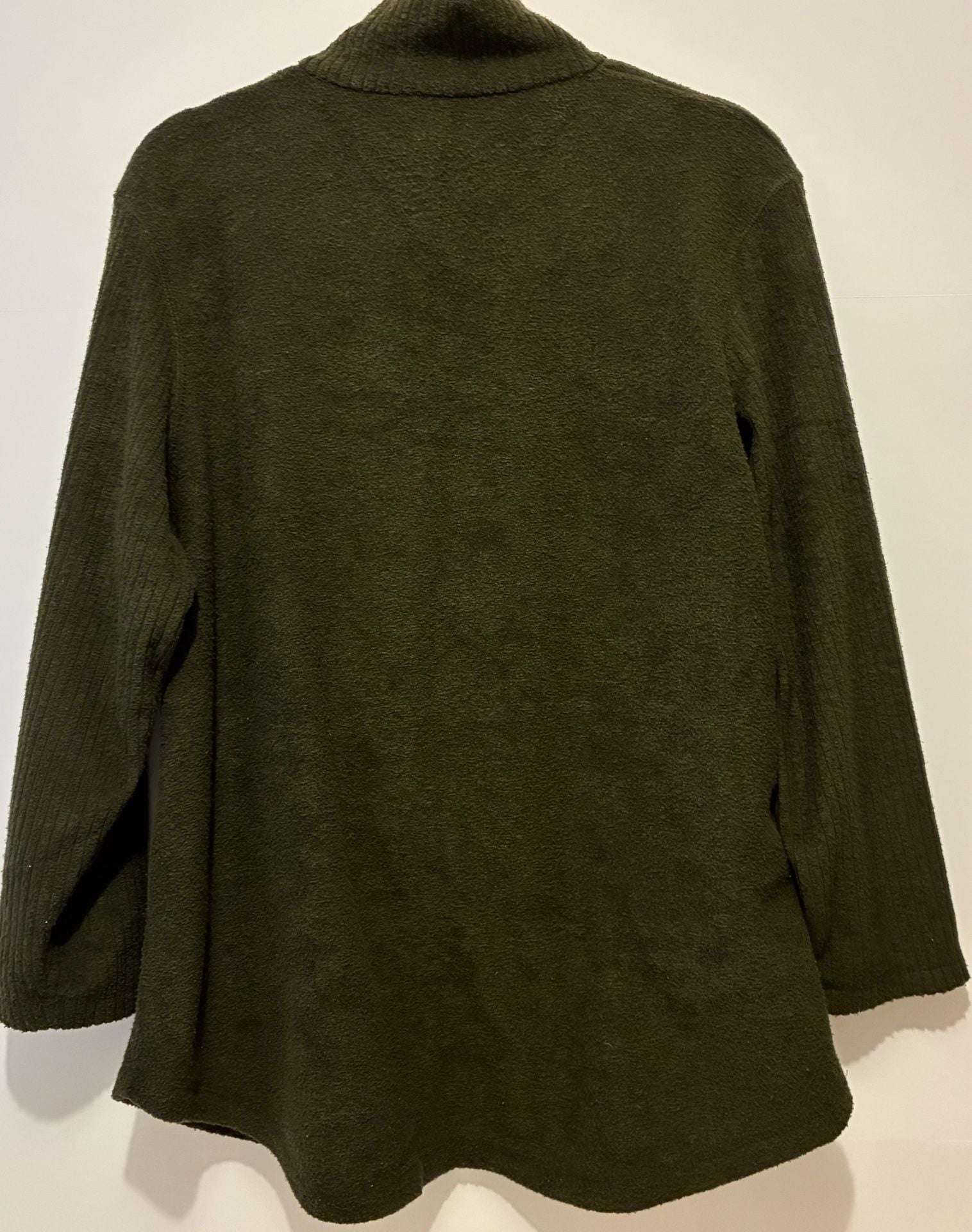 Avenue Half Zip Pullover Sweater Size 18/20 Olive Green Mock Neck 3