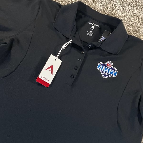 Antigua Women’s NFL Draft 2019 Pique Polo Size M Black