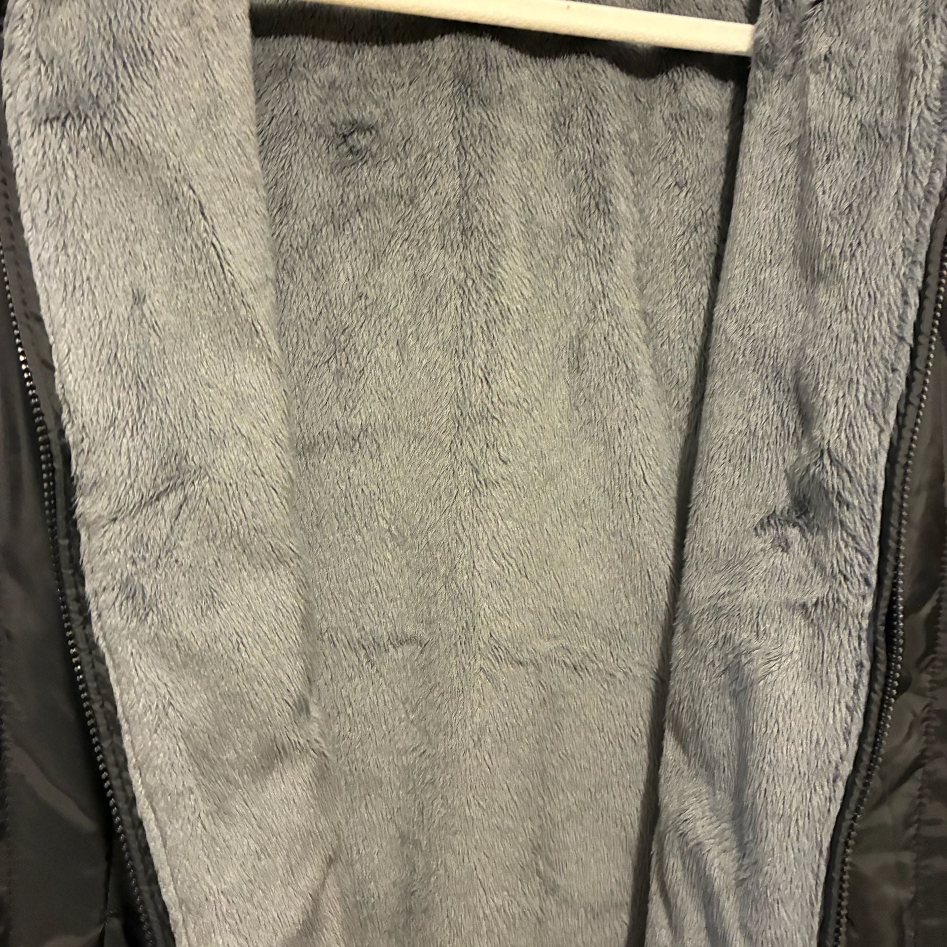 Free Country Quilted Vest Size M Black Faux Fur Lined 10