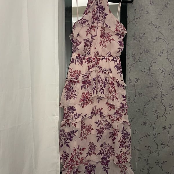 Express Halter Tiered Floral Dress Size S