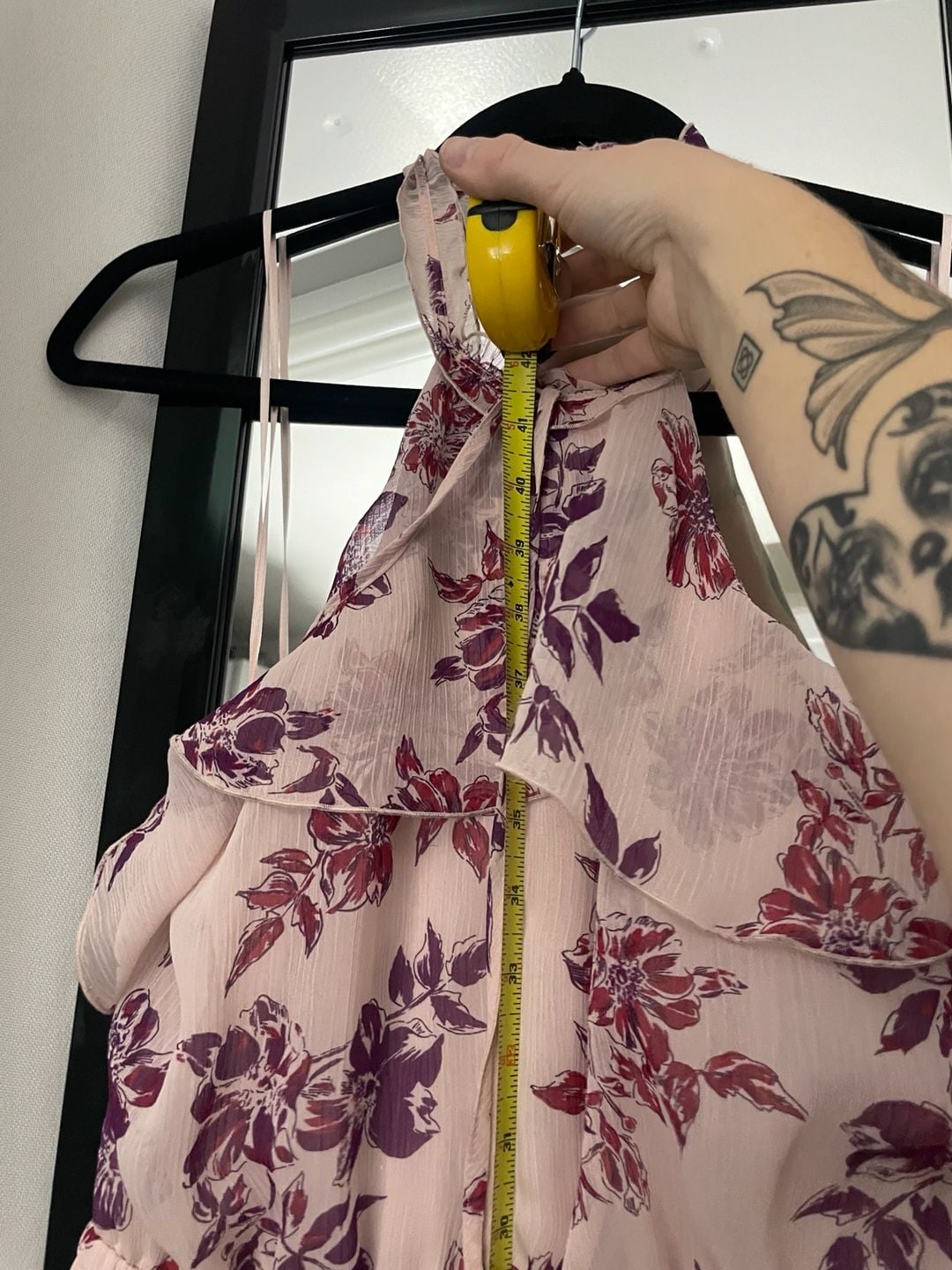 Express Halter Tiered Floral Dress Size S 6