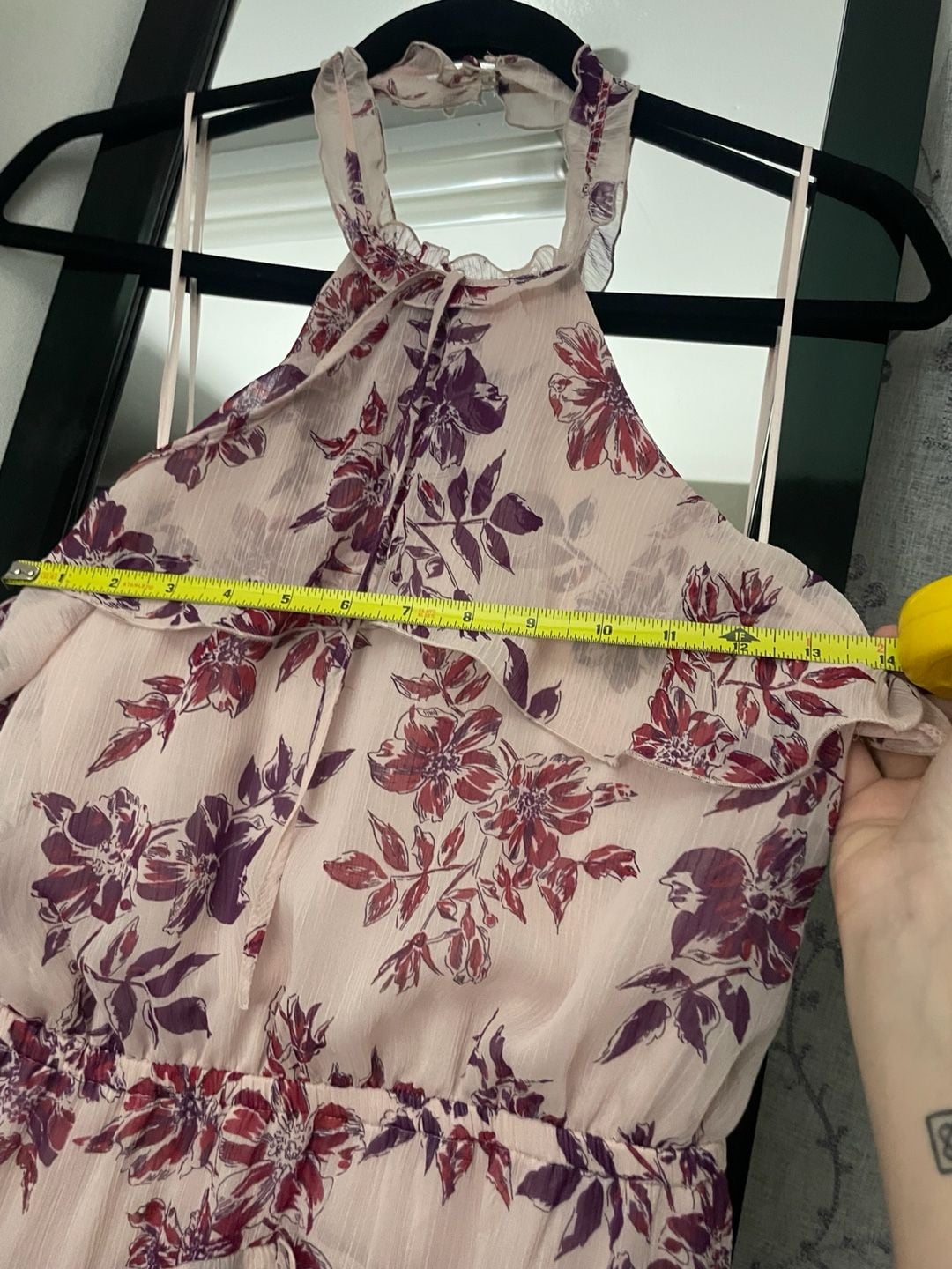 Express Halter Tiered Floral Dress Size S 8