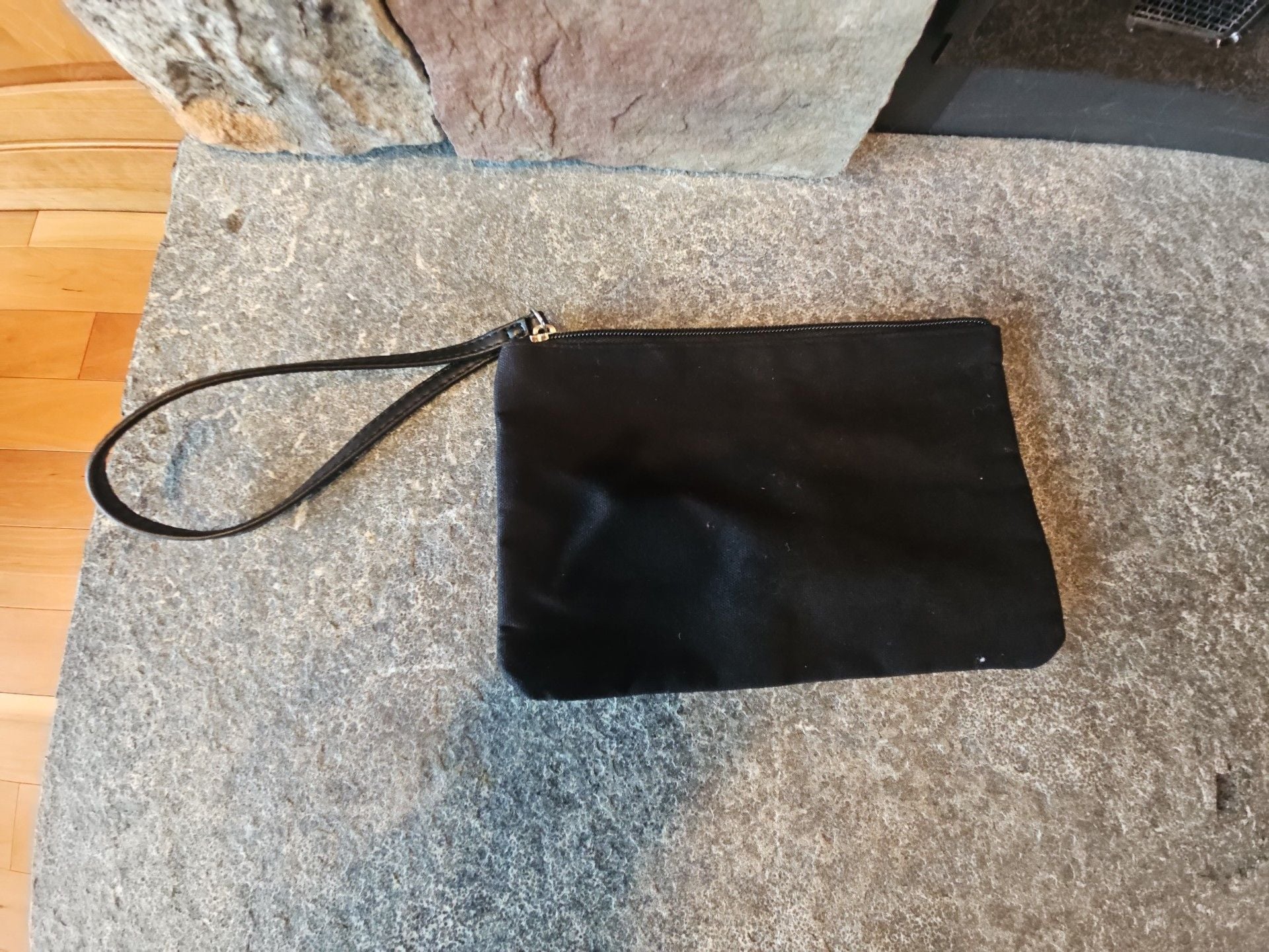 Victoria's Secret Black Canvas Sequin Wristlet purse 4