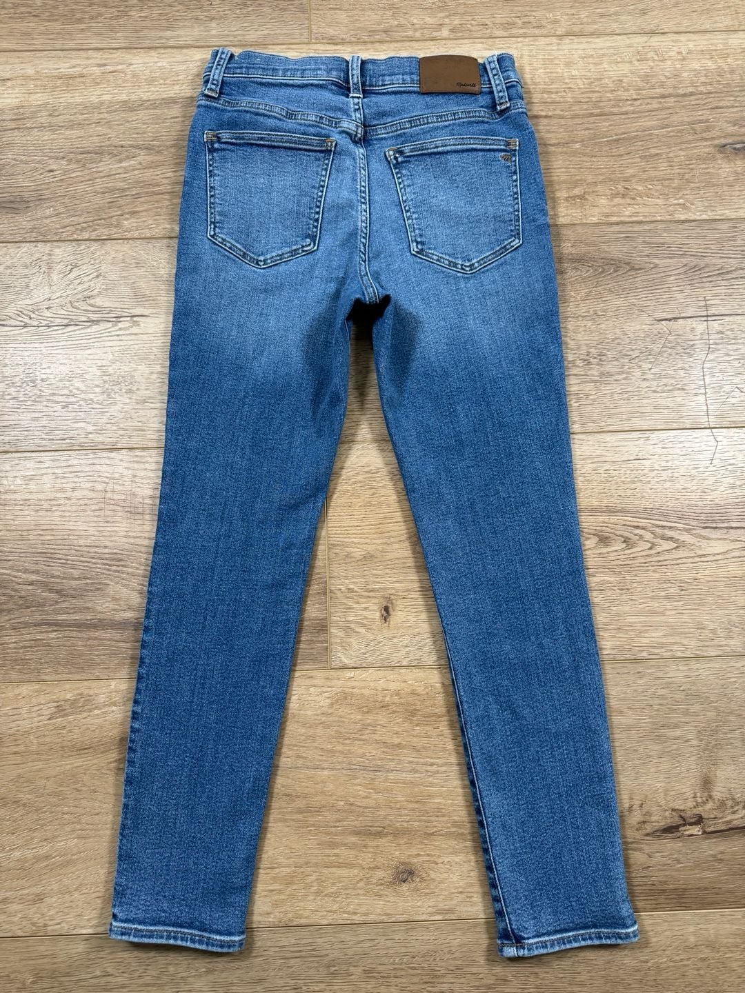 Madewell 9” Mid-Rise Skinny Crop Jeans 26 Blue Button Fly Stretch Denim 11