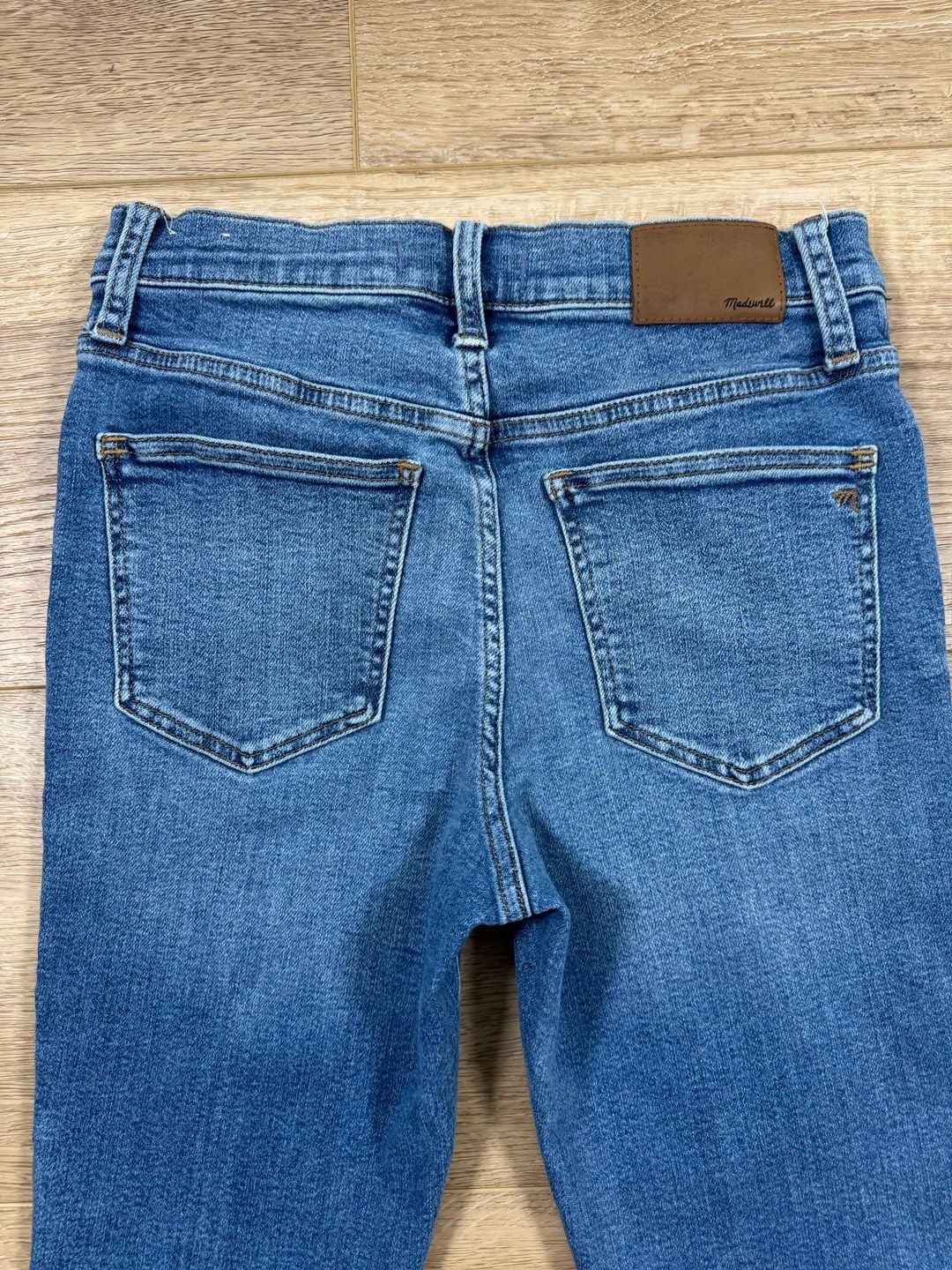 Madewell 9” Mid-Rise Skinny Crop Jeans 26 Blue Button Fly Stretch Denim 12