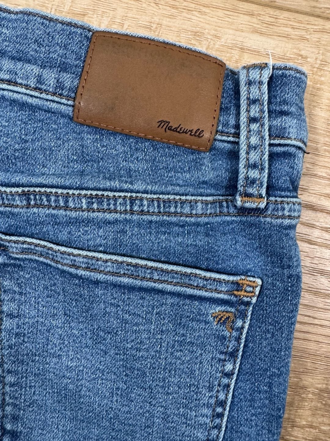 Madewell 9” Mid-Rise Skinny Crop Jeans 26 Blue Button Fly Stretch Denim 13