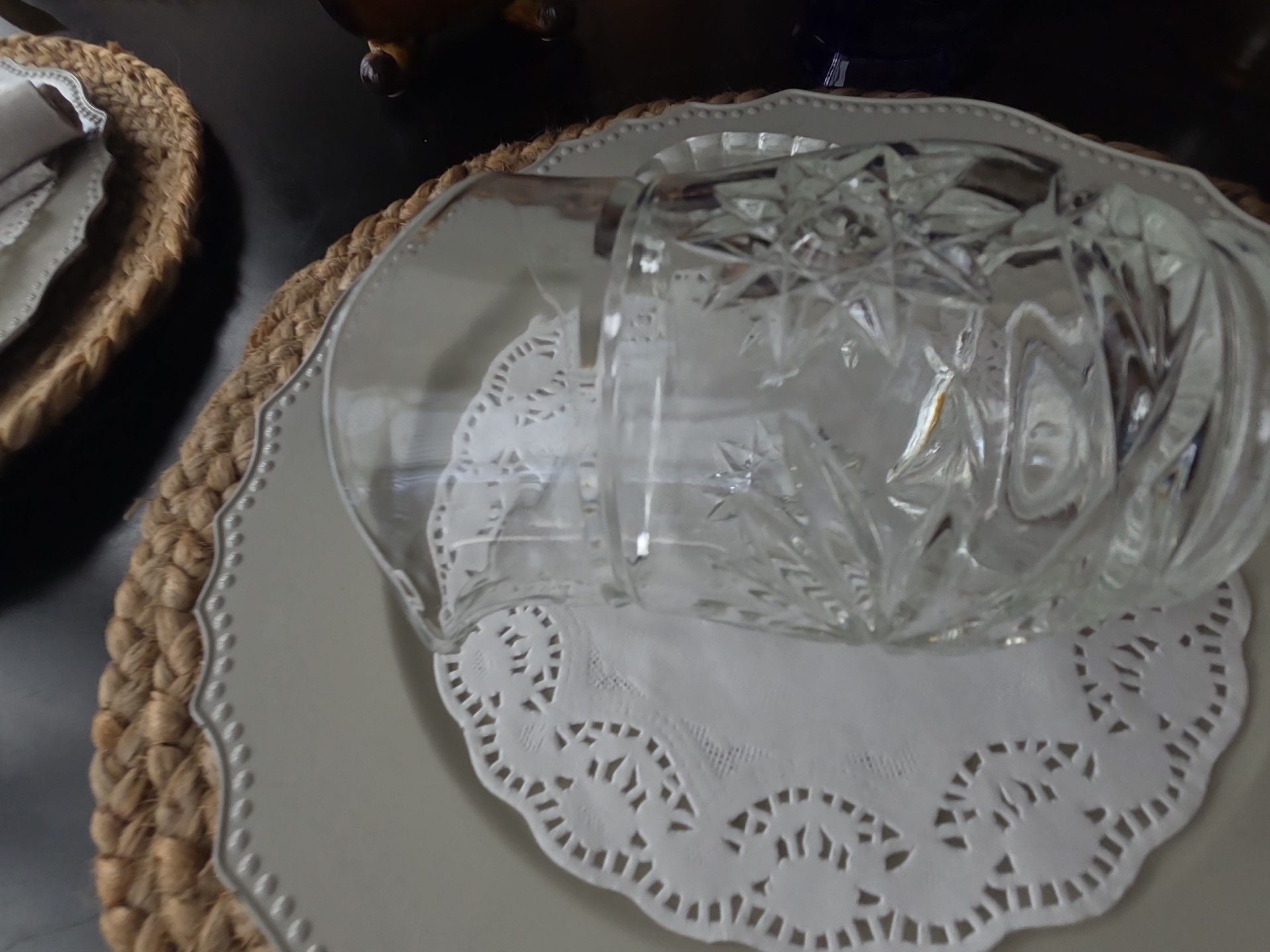 Anchor Hocking Star Of David Clear Glass Creamer Pitcher 6