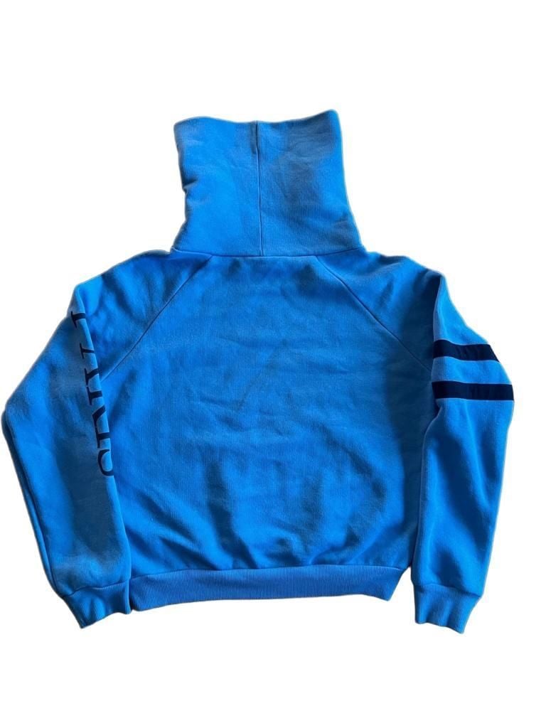 Subdued Paris Turtleneck Sweatshirt Women’s M Sapphire Blue Cropped Pullover 9
