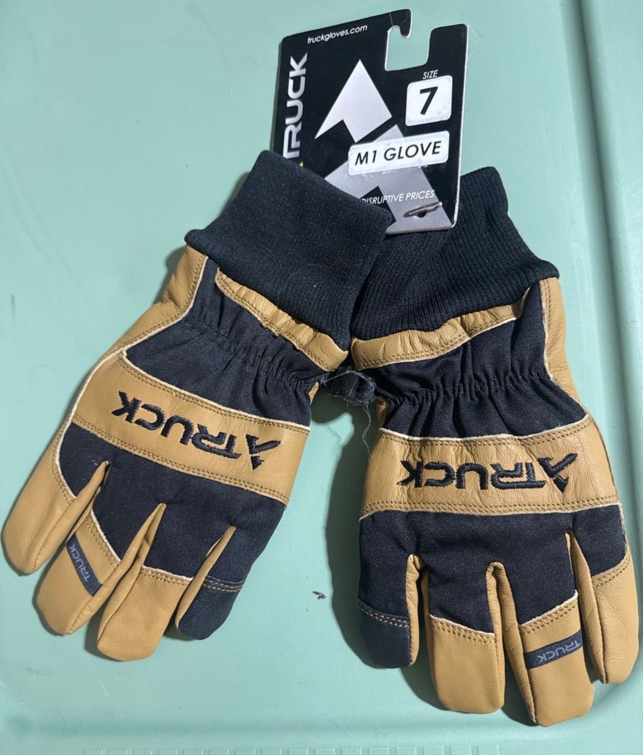 Truck M1 Glove Size 7 Brown Leather Ski Gloves 2