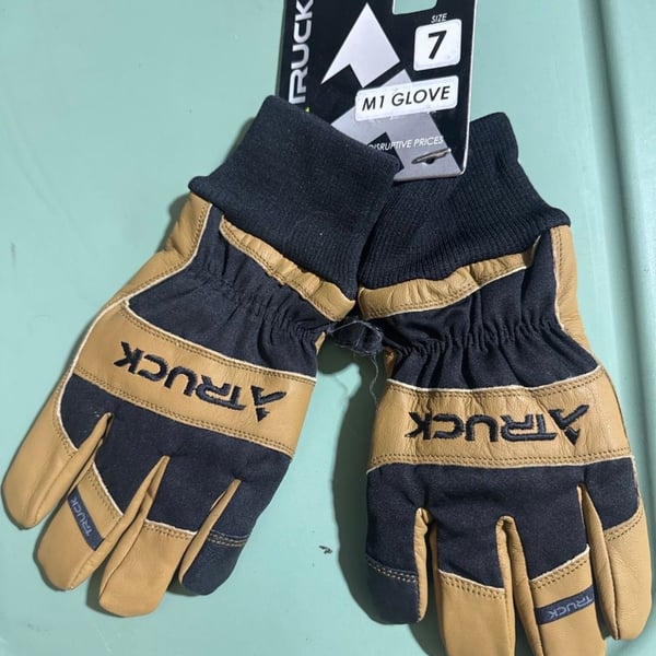 Truck M1 Glove Size 7 Brown Leather Ski Gloves