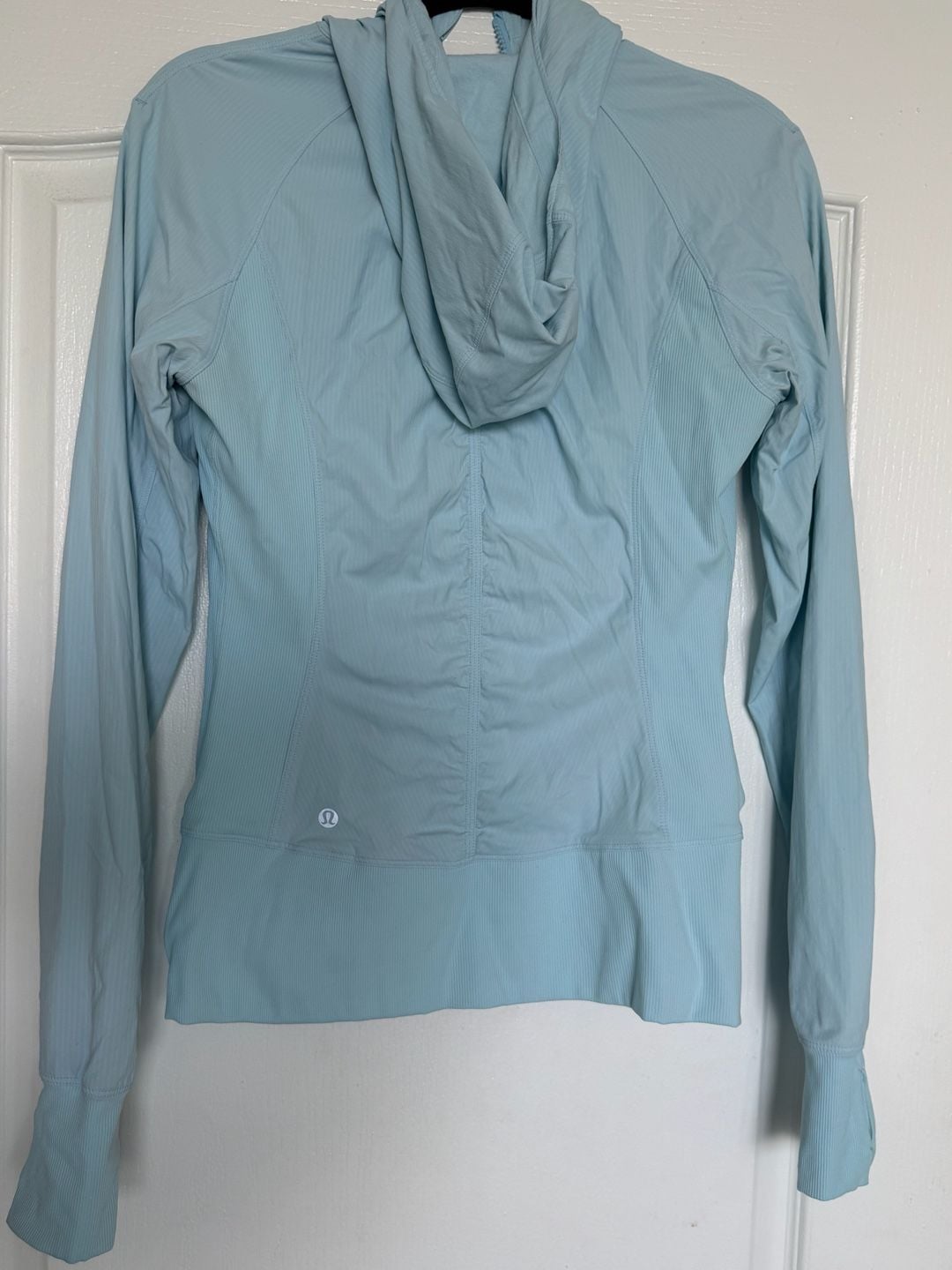 Lululemon In Flux Jacket Size 8 Light Blue Full Zip Hooded 5
