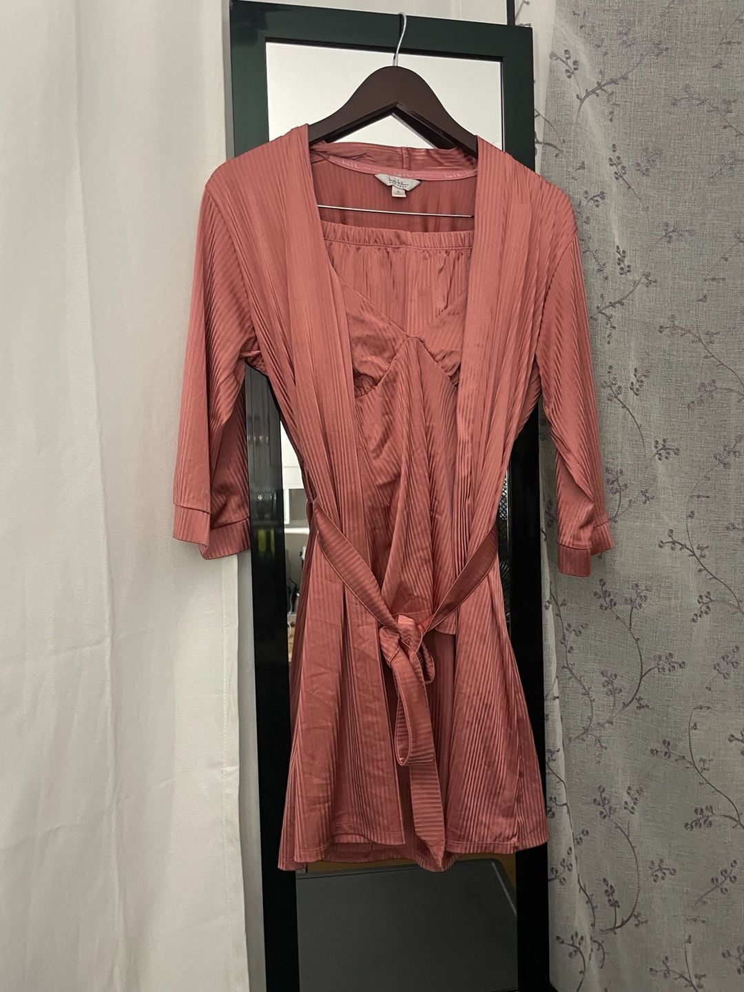 Nicole Miller Loungewear Set Size S Pink 3-Piece with Robe 1