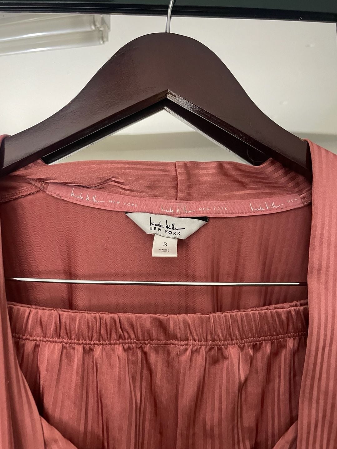 Nicole Miller Loungewear Set Size S Pink 3-Piece with Robe 3