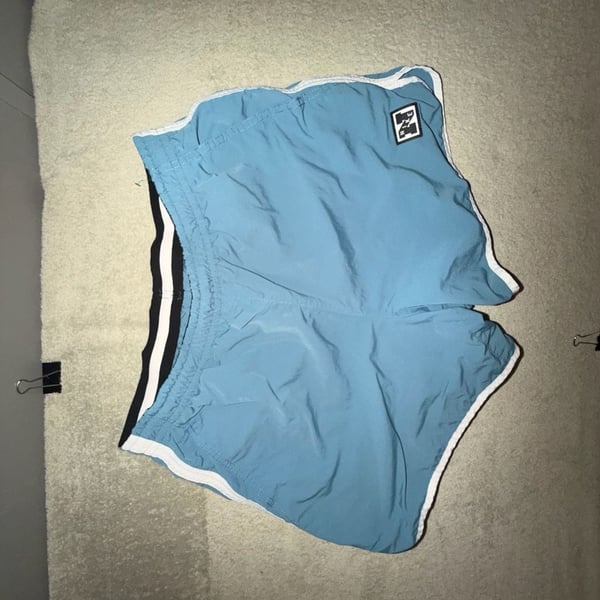 Nike Dri-FIT Heritage Training Shorts Size L Teal Blue Gym 5"